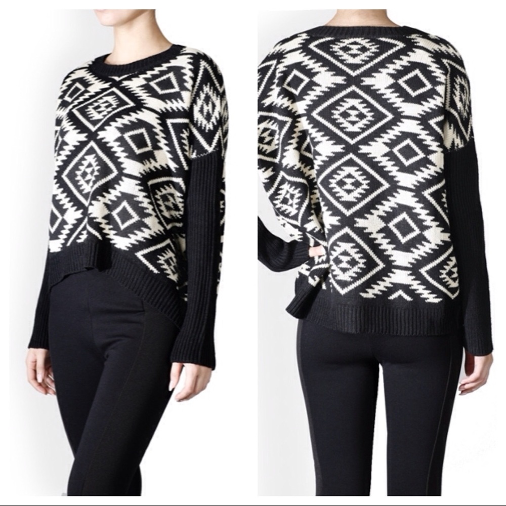 ⭐️SALE!⭐️ Tribal Jacquard Sweater (Black)